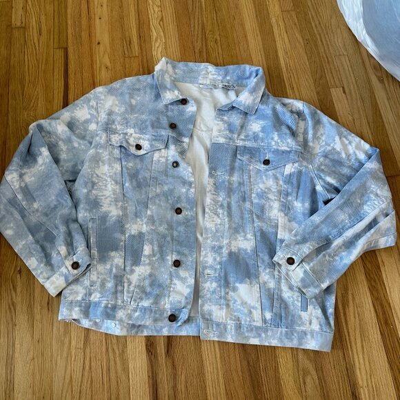 Princess Polly Blue Tie Dye Denim Jacket - Picture 2 of 6